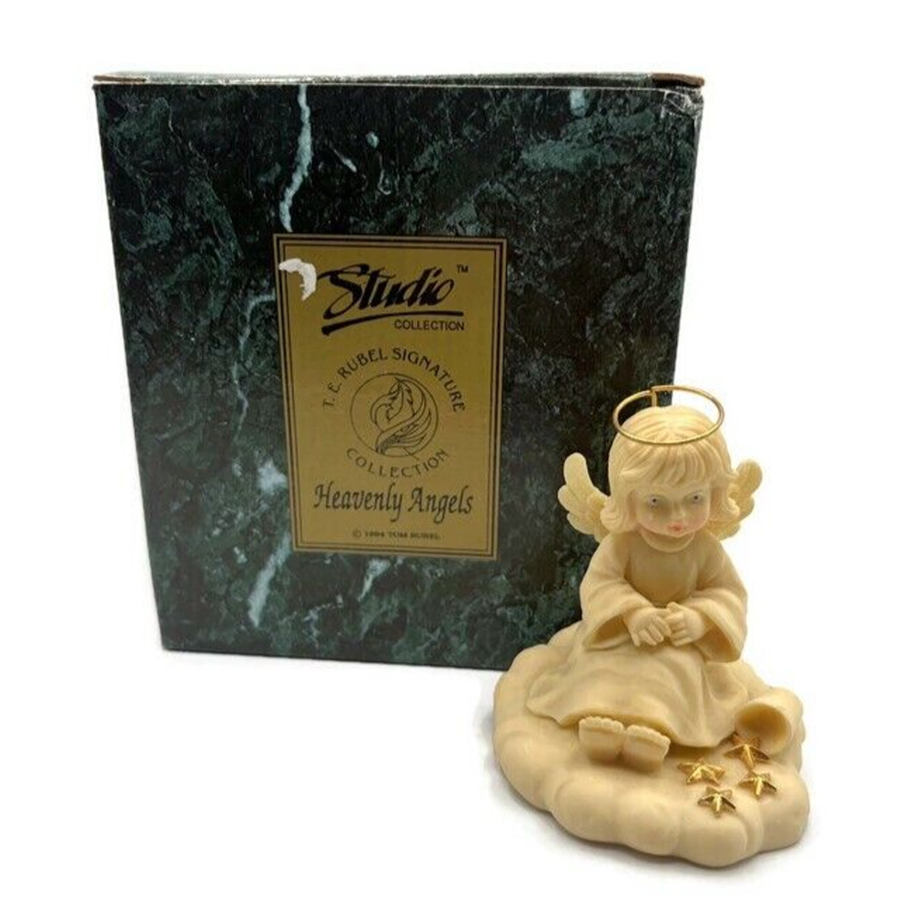 Studio Collection HEAVENLY ANGELS Statue Tom Rubel Wash Away Those Tears 1994